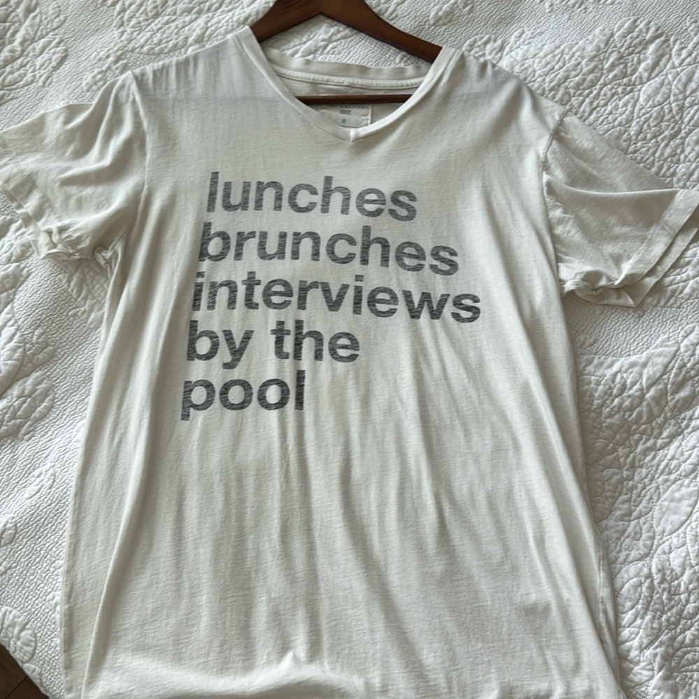 LUNCHES BRUNCHES INTERVIEWS BY THE POOL SOL ANGELES TEE MENS MED